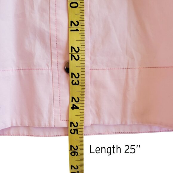 GANNI Vintage Ruffle Trim Peter Pan Collar Baby Pink Cotton Poplin Blouse Sz M/L - Picture 9 of 13